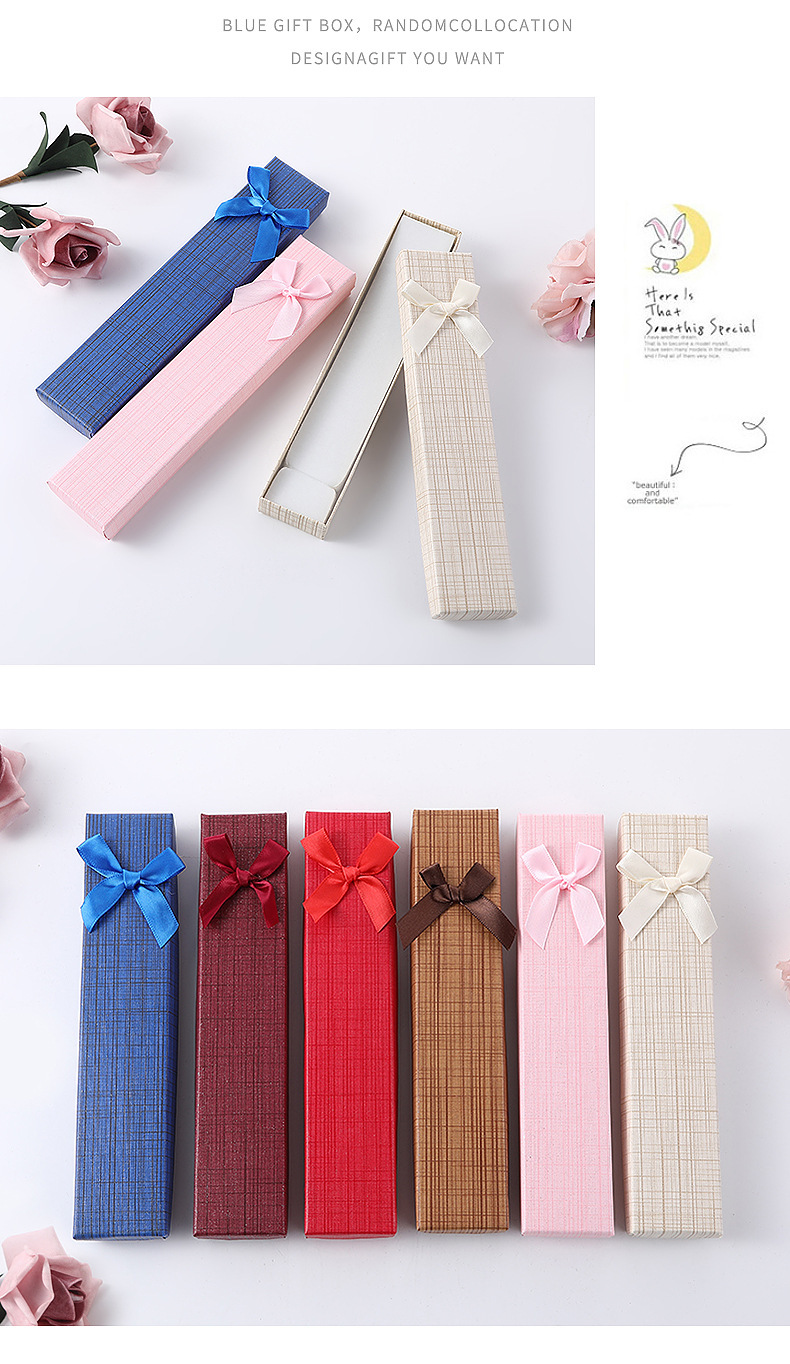 Factory wholesale of rectangular jewelry, necklace boxes, hairpins, jewelry boxes, bookmark pen boxes, bow ornaments and gift boxes in stock pic 13