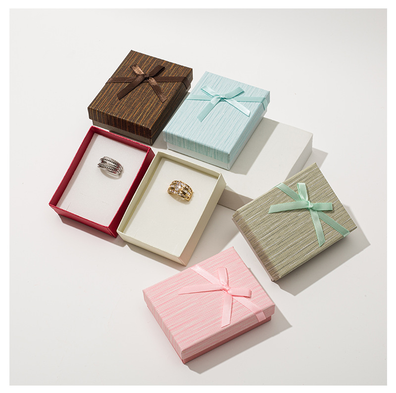 Wholesale jewelry necklace boxes in stock, classic special paper pasted and embossed jewelry bracelets and hairpins packaging boxes pic 16