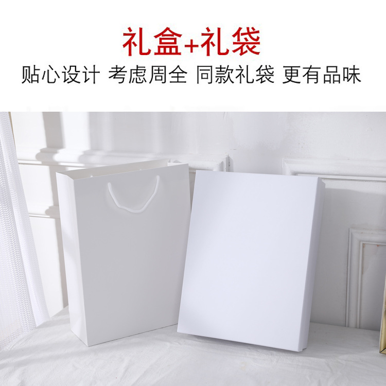 Wholesale of large rectangular, simple and pure white gift boxes with top and bottom covers from the manufacturer pic 8