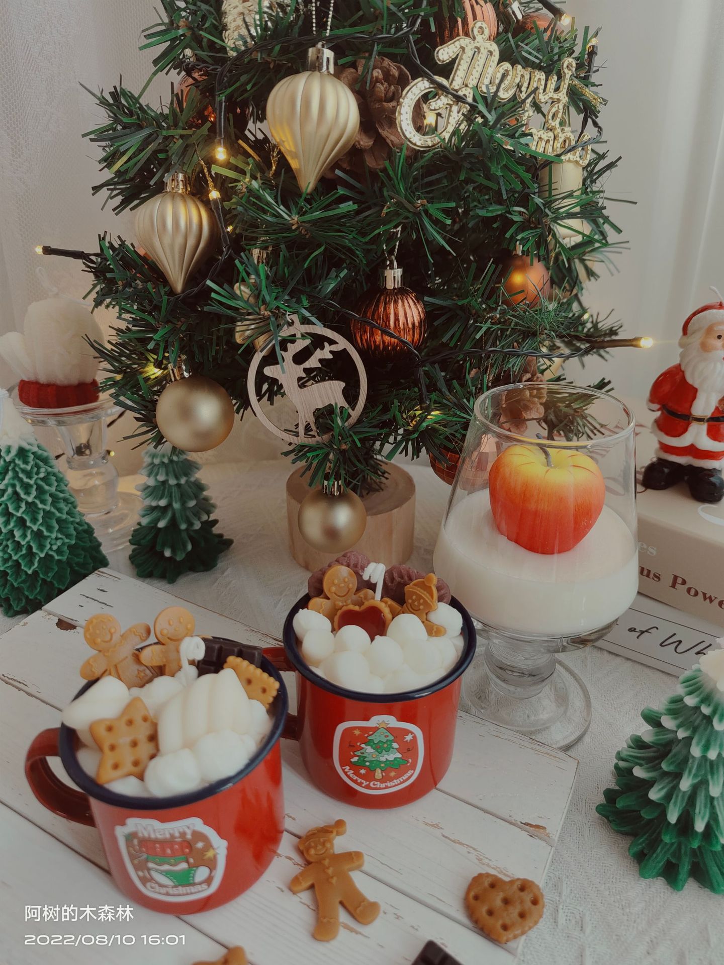 圣诞节蜡烛创意手工姜饼人棉花糖香薰摆件伴手礼跨境礼物拍摄道具详情24