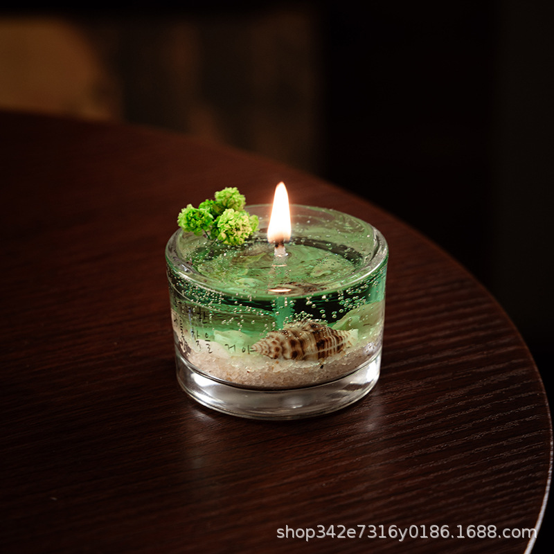 济州岛韩国果冻蜡沙滩贝壳香薰蜡烛礼盒摆件杯子手工造型香薰蜡烛详情5