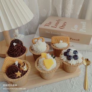 圣诞节蜡烛创意手工姜饼人棉花糖香薰摆件伴手礼跨境礼物拍摄道具详情18