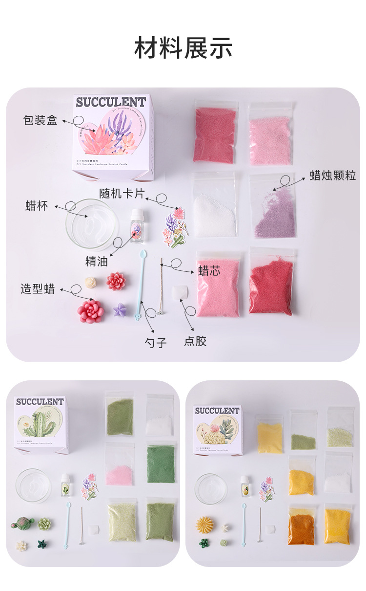 粉色多肉植物玻璃容器陶瓷花盆摆件多肉花盆工艺品详情14