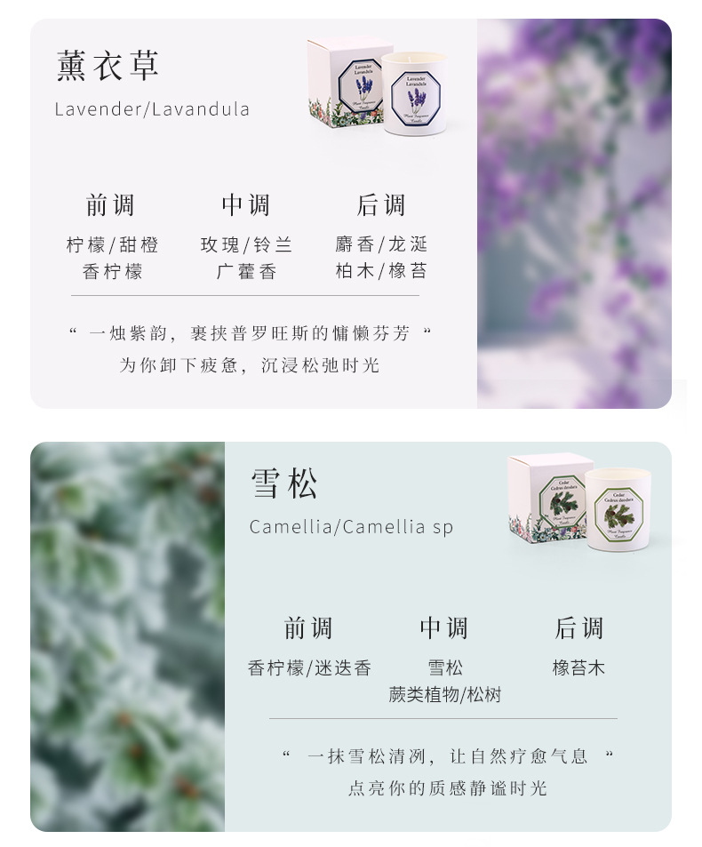 定制植物香薰手工大豆蜡香薰蜡烛植物精油无烟香氛蜡烛浪漫伴手礼详情8