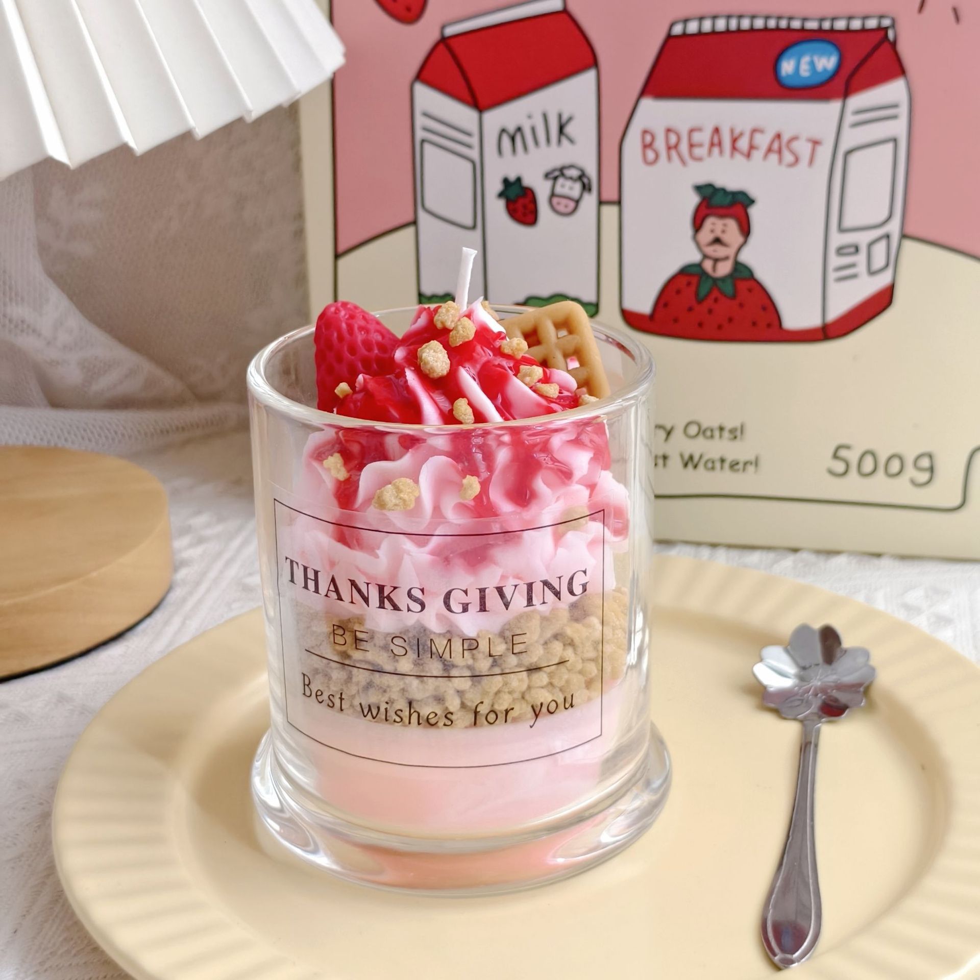 ins风甜品杯仿真蛋糕香薰蜡烛 大豆蜡伴手礼工字杯香氛跨境批发详情9