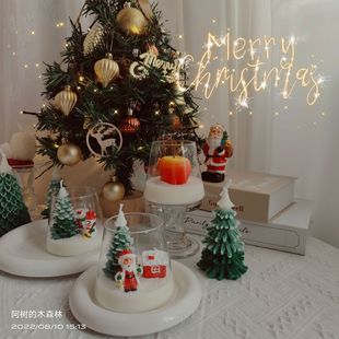 圣诞节蜡烛创意手工姜饼人棉花糖香薰摆件伴手礼跨境礼物拍摄道具详情9