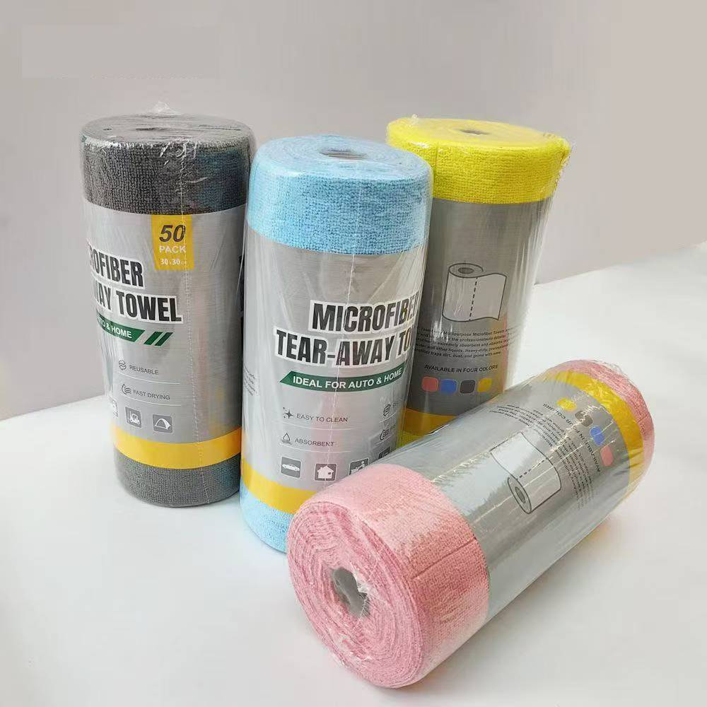 Tearable towels, ultrasonic heat-cutting edge, hand-torn towels, car wash and cleaning cloths in rolls, tearable and rolled cleaning cloths pic 9