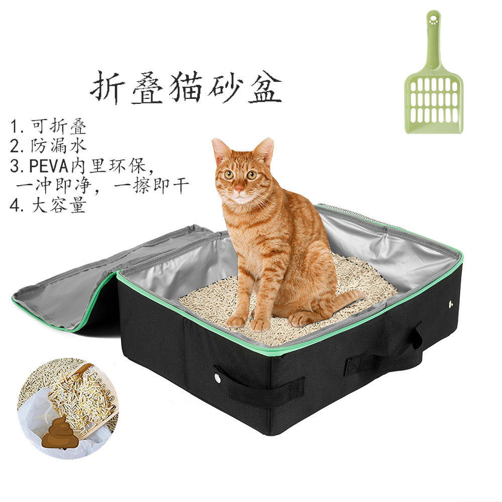 PETISFAM smart cat litter box with bag folding, large capacity deodorizing cat litter box, cat products pic 24