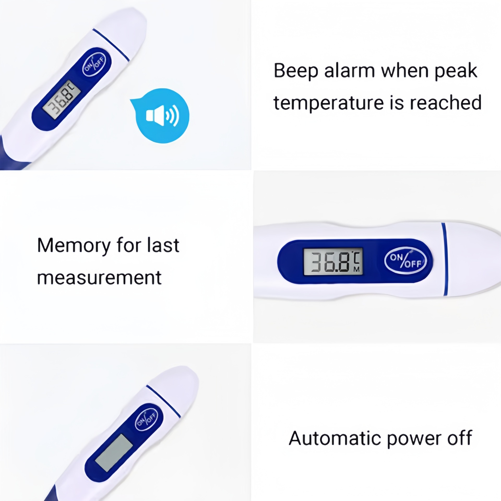 English packaging electronic thermometers, household hard-head thermometers for export pic 2