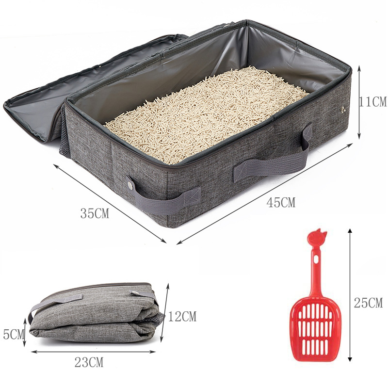 PETISFAM smart cat litter box with bag folding, large capacity deodorizing cat litter box, cat products pic 3