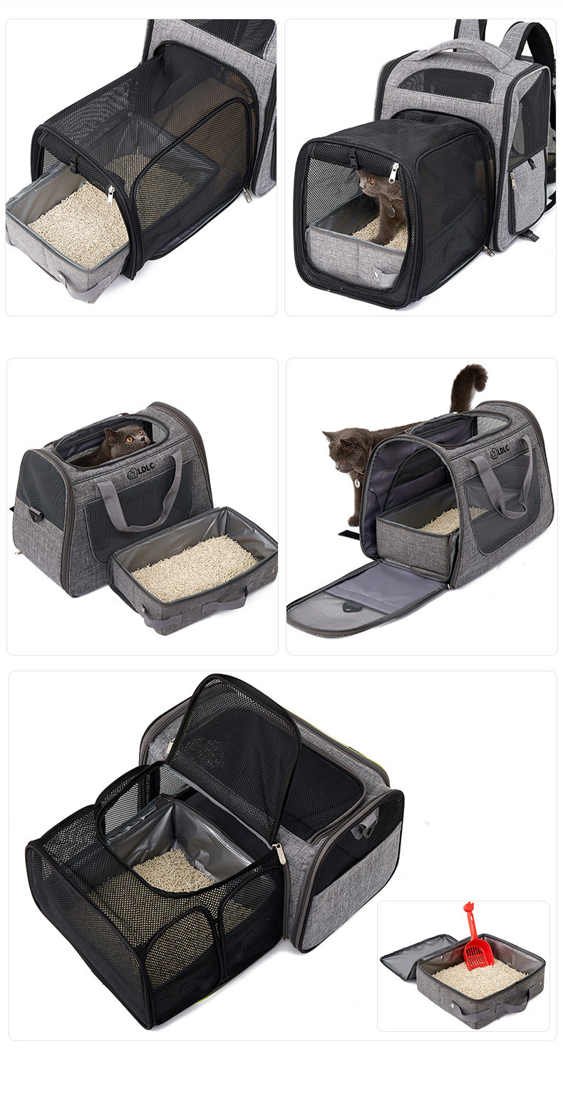 PETISFAM smart cat litter box with bag folding, large capacity deodorizing cat litter box, cat products pic 16