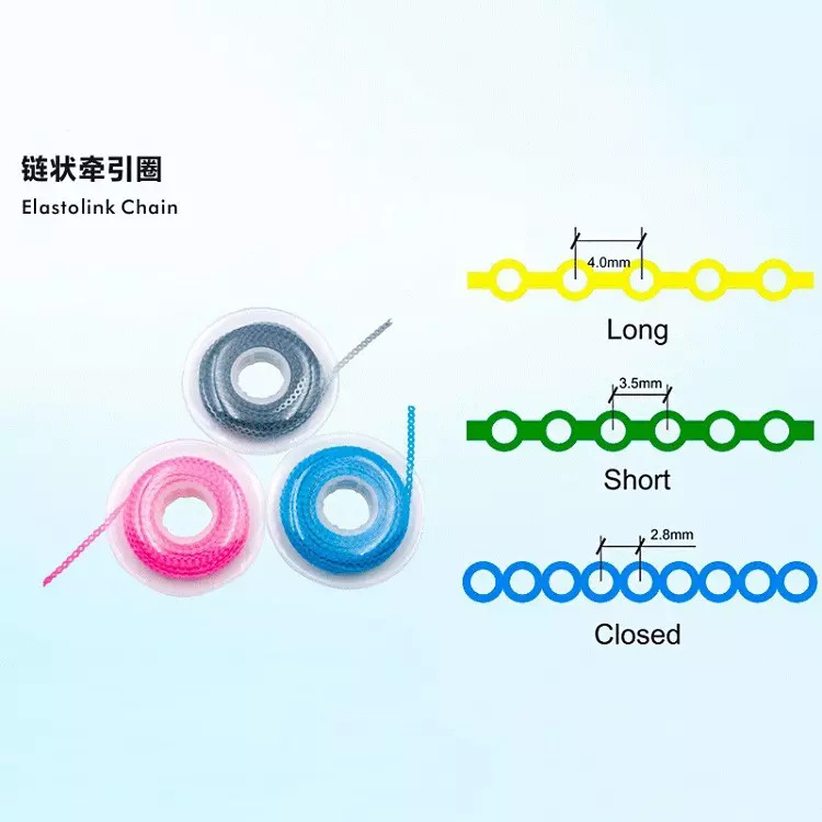 Orthodontic rubber chains of various specifications, dental correction rubber chains, dental colored chain rings, rubber materials, dental consumables pic 4