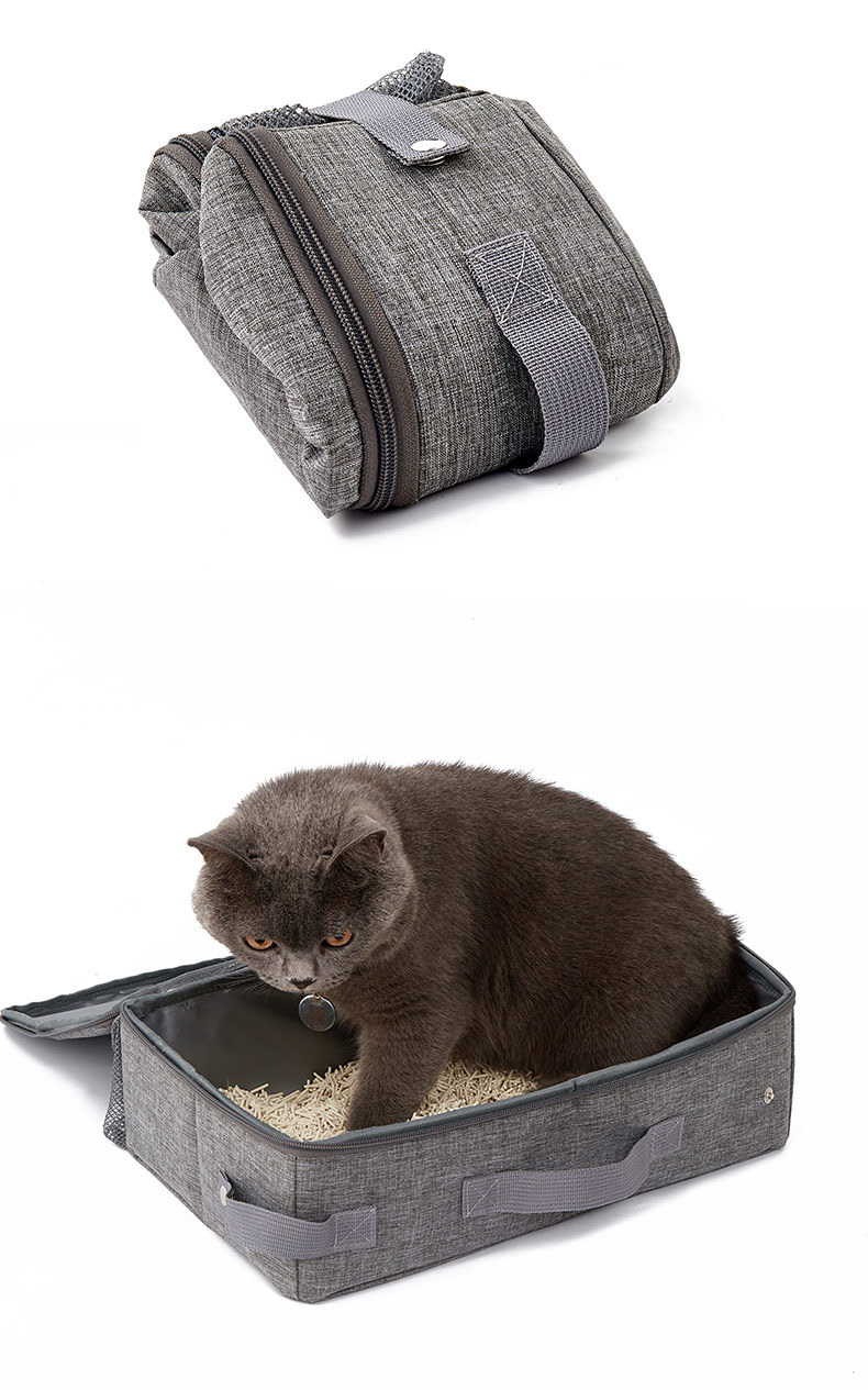 PETISFAM smart cat litter box with bag folding, large capacity deodorizing cat litter box, cat products pic 19