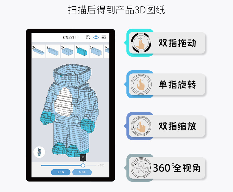新款兼容乐高积木拼装小颗粒礼物儿童益智玩具大嘴摆件详情3
