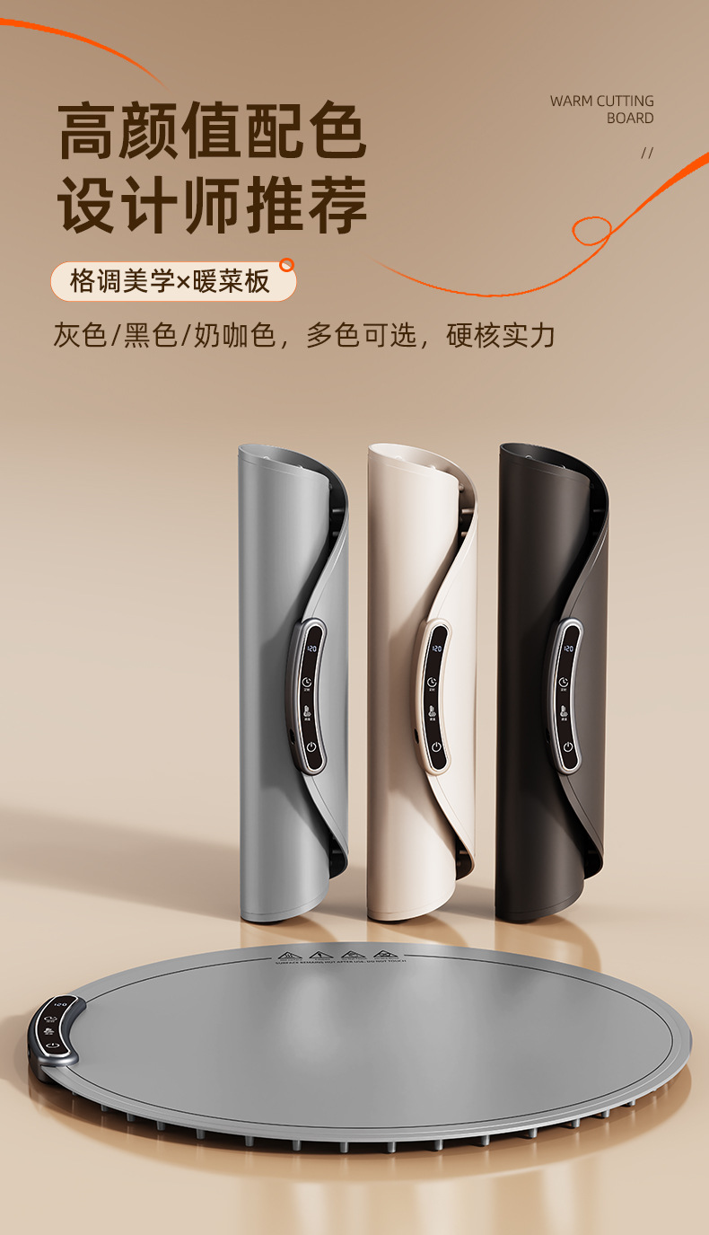 跨境多功能硅胶暖菜板折叠式热菜板保温板家用饭菜加热神器详情18