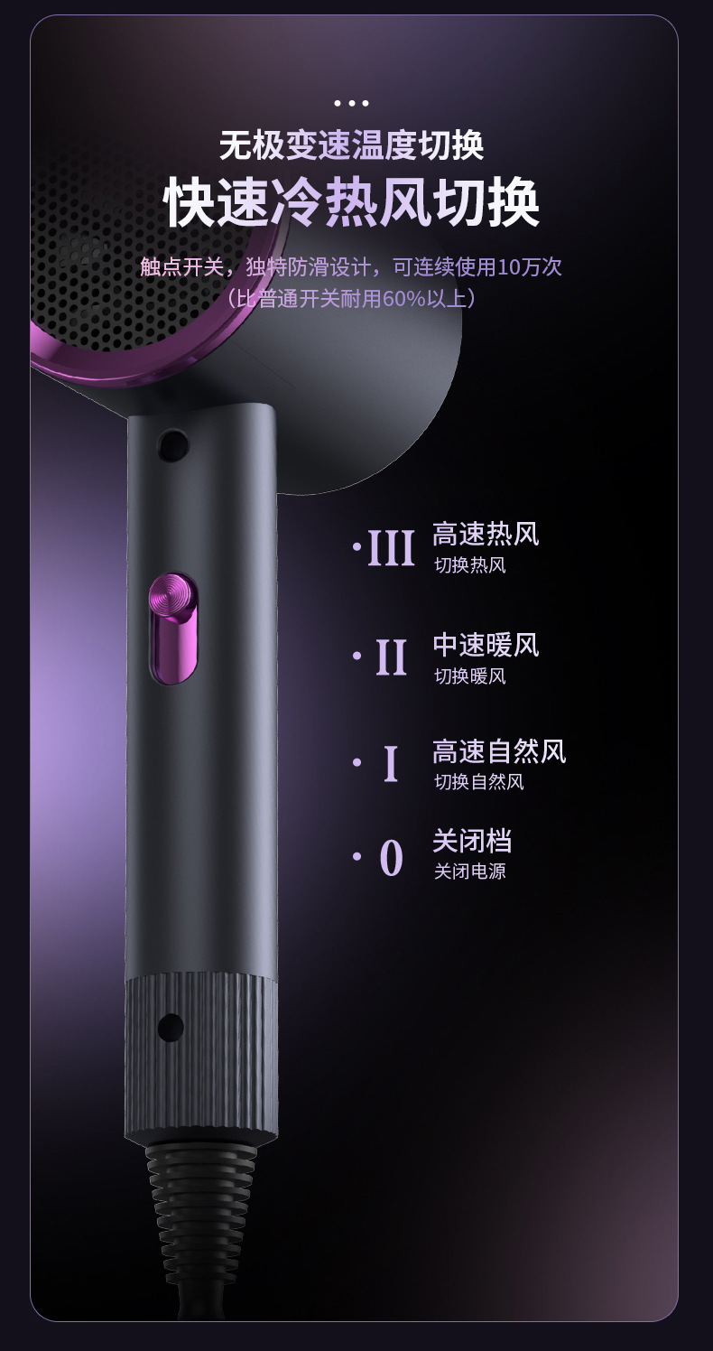 网红同款吹风机恒温护发家用电吹风学生宿舍旅游便携适用吹风筒详情15