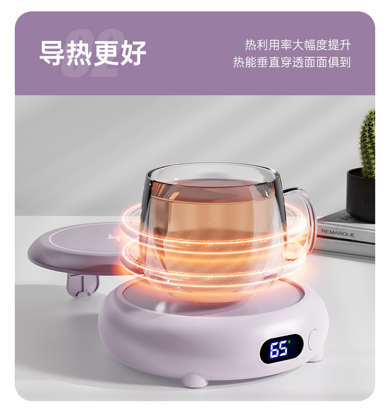 跨境恒温杯垫智能无线充电二合一家用暖杯垫办公室茶水加热杯垫详情6