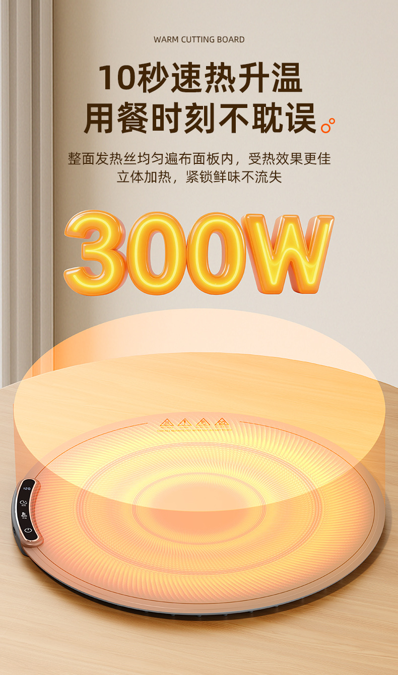 跨境多功能硅胶暖菜板折叠式热菜板保温板家用饭菜加热神器详情4