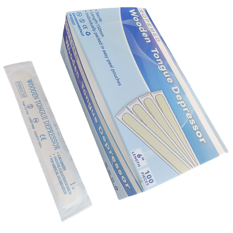 Grade A Wooden Tongue Depressor, single packaging for export pic 3