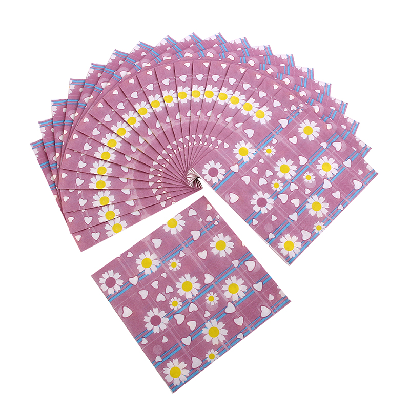 印花餐巾纸，厂家直销批发印花餐巾纸手帕纸巾详情5