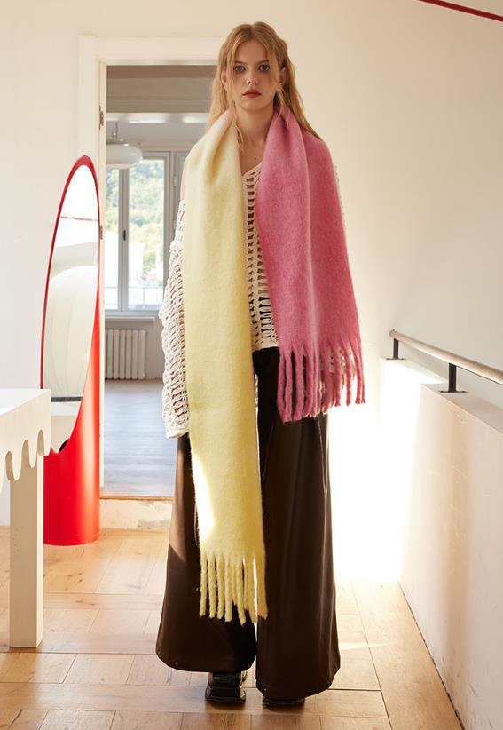 Cross-border scarf wholesale e-commerce live streaming new stock 68 thick beard series wool hand-painted gradient pic 1