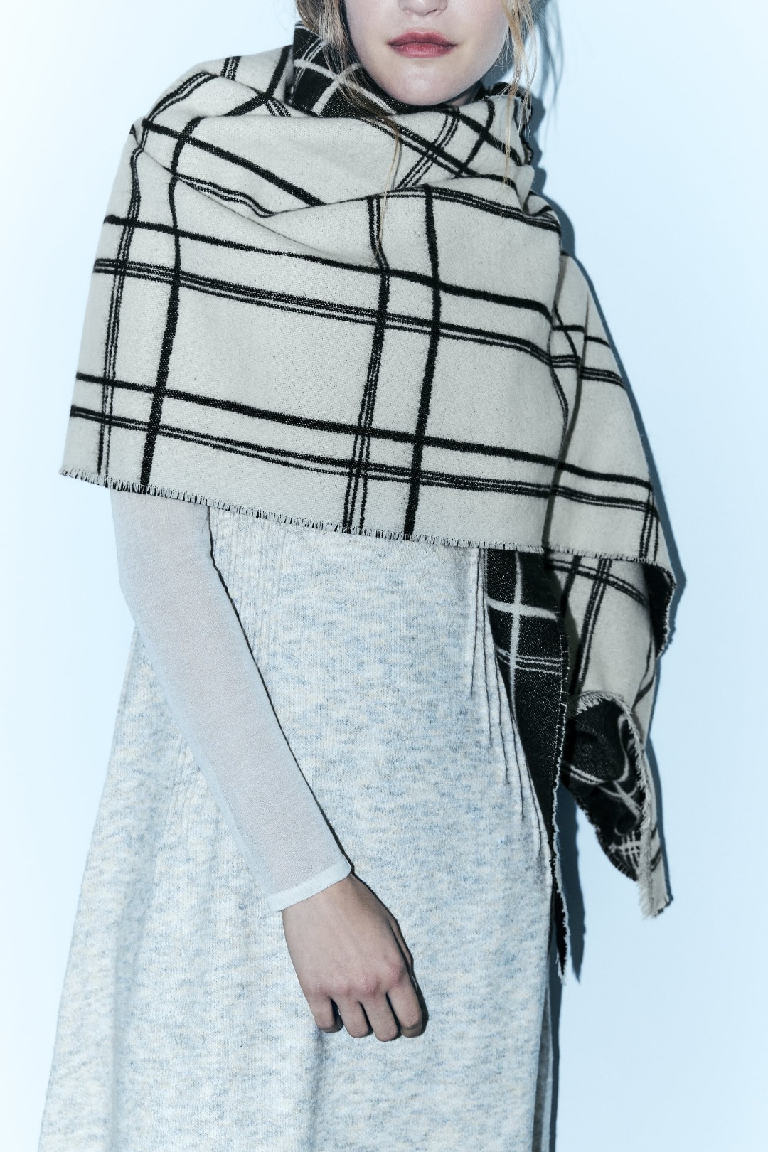 Cross-border scarf wholesale e-commerce live streaming supply chain, jacquard series in stock, double-sided checkered pic 5