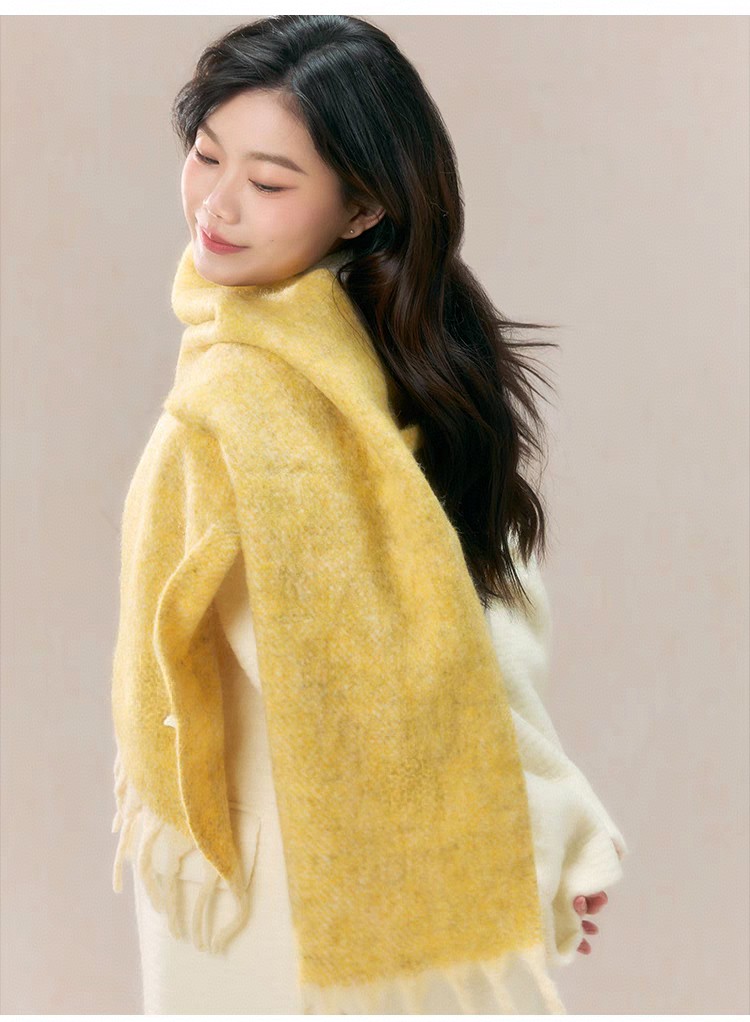 Wholesale of new vintage alpaca wool coarse beard scarves in stock for export, e-commerce live streaming supply chain pic 11