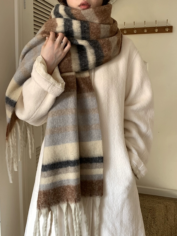 Cross-border scarf wholesale e-commerce platform 88 Cotton Candy series horizontal thick beard Scarves live-streaming supply chain pic 1