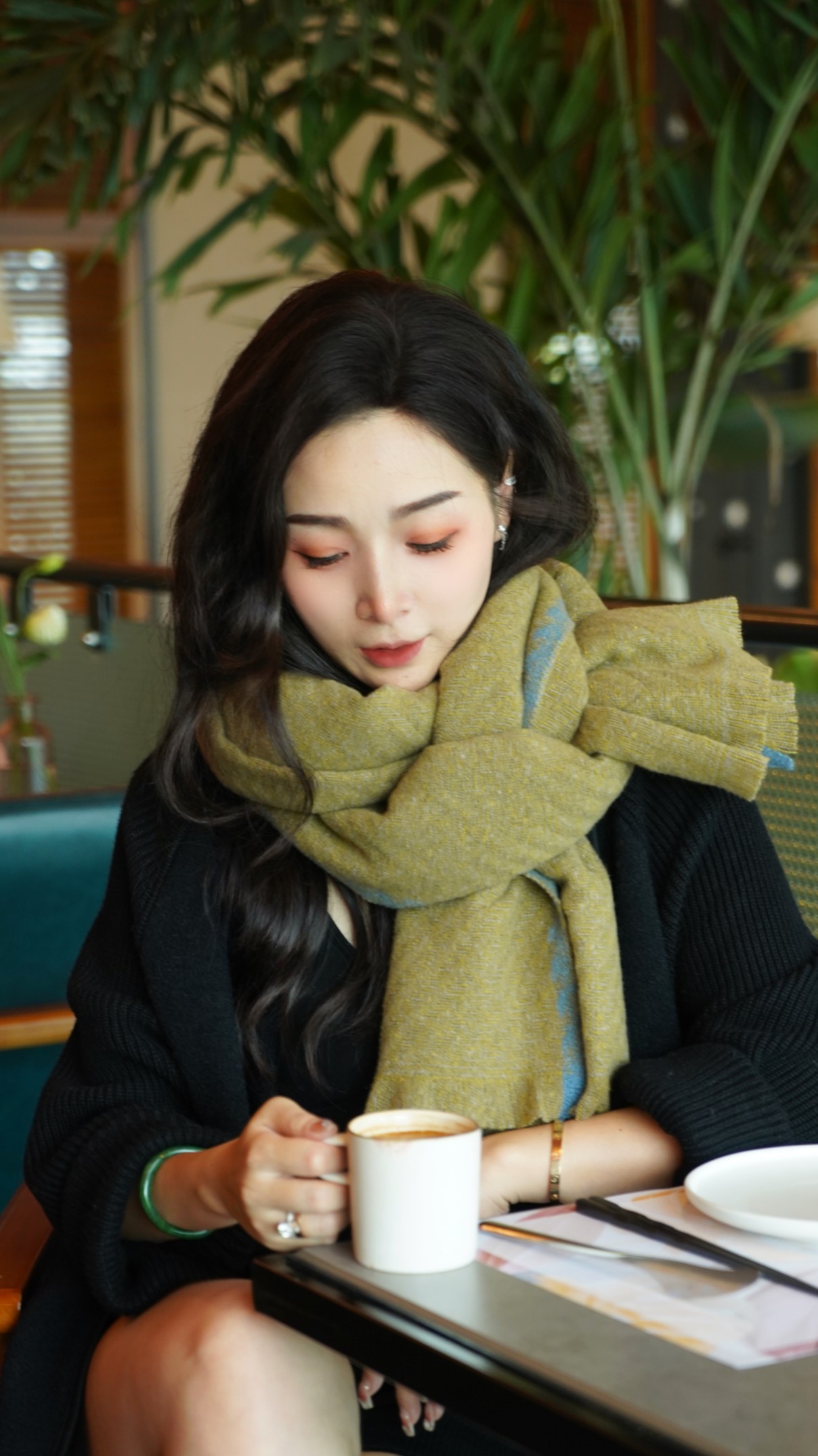 Cross-border scarf wholesale e-commerce, new 40-loop yarn series, frame and hidden grid, live streaming supply chain supply pic 5