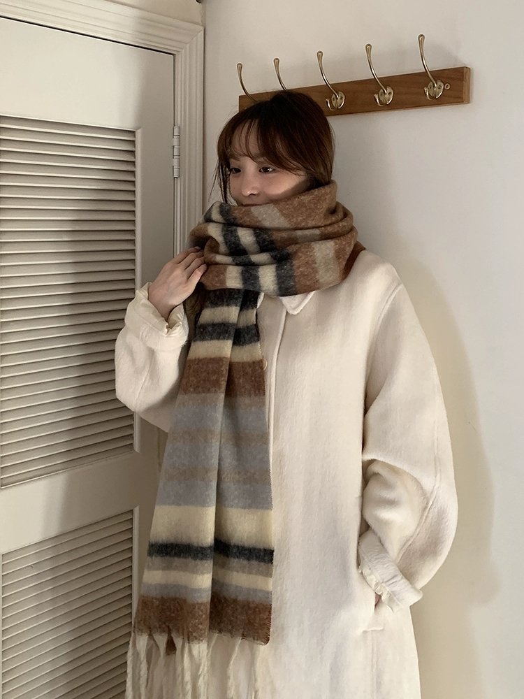 Cross-border scarf wholesale e-commerce platform 88 Cotton Candy series horizontal thick beard Scarves live-streaming supply chain pic 2