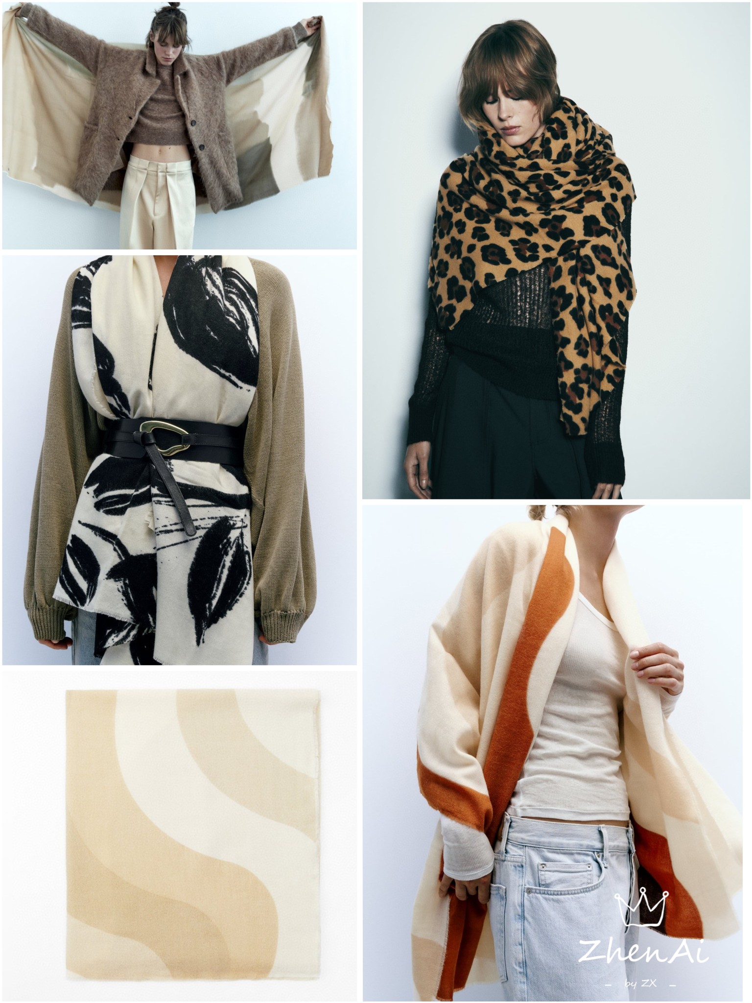 New leopard print acrylic imitation cashmere scarf for cross-border scarf wholesale e-commerce live-streaming supply chain pic 5