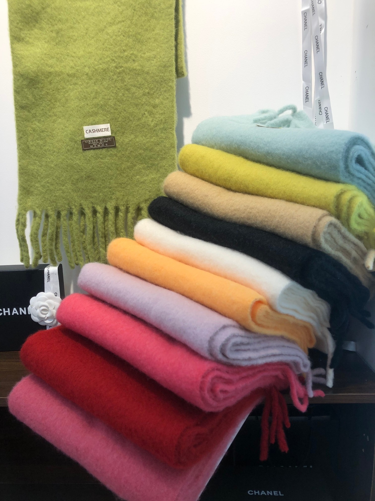 Cross-border scarf wholesale e-commerce live streaming supply chain new in stock 08 wool series, single color wool pic 9