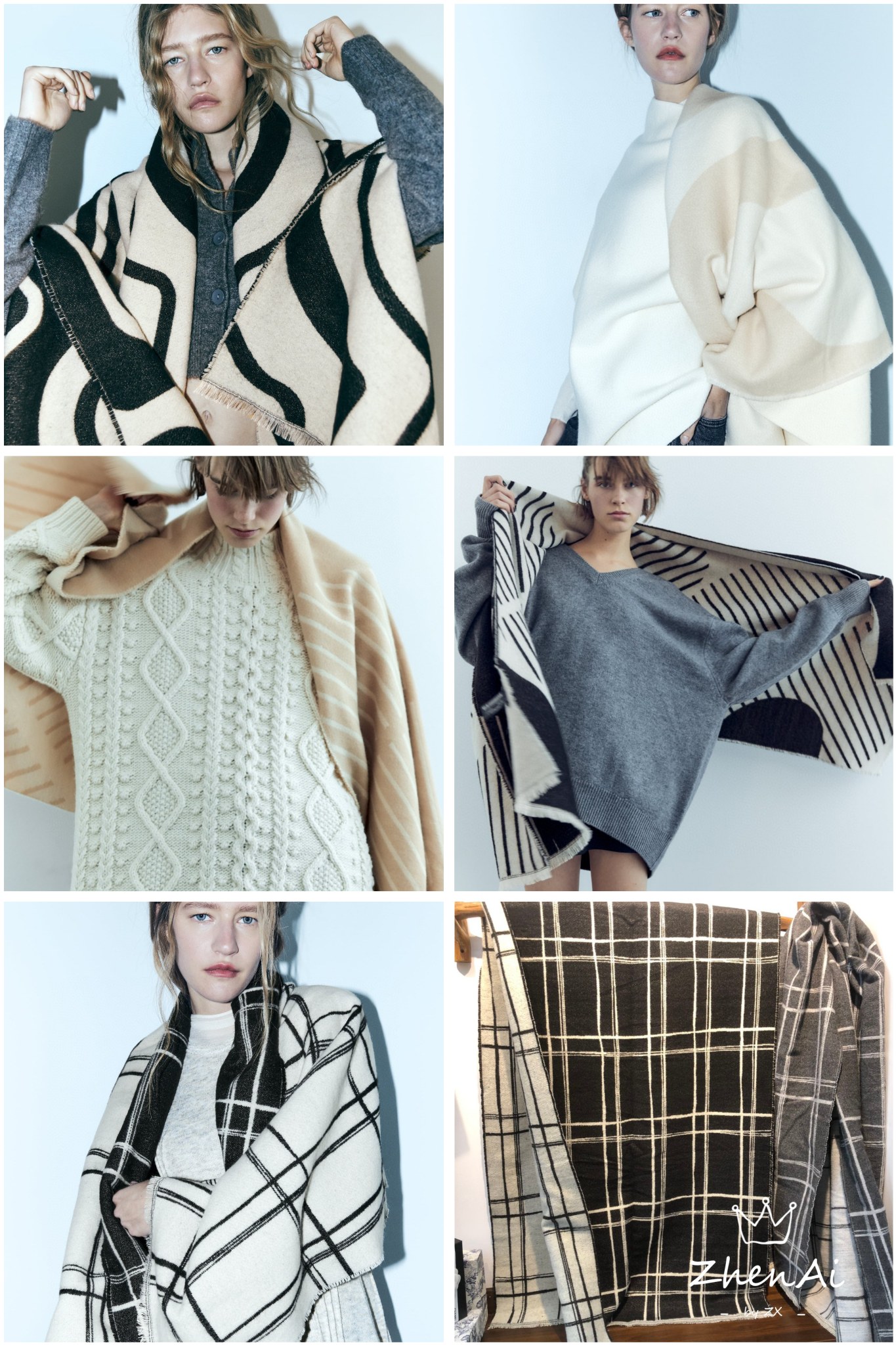 Cross-border scarf wholesale e-commerce live-streaming supply chain supply, jacquard series scarves and shawls in stock pic 9