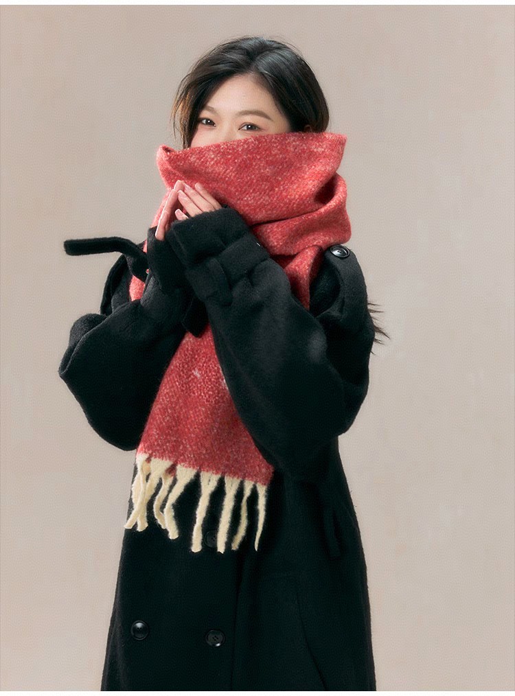 Wholesale of new vintage alpaca wool coarse beard scarves in stock for export, e-commerce live streaming supply chain pic 10