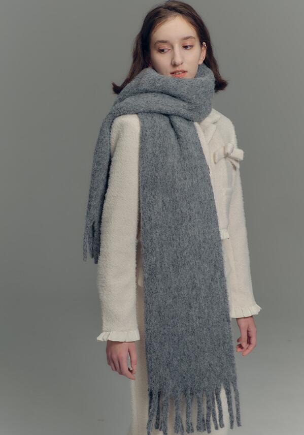 Cross-border scarf wholesale, e-commerce live streaming, supply chain, new 68 wool series, interlaced wool, single color pic 7
