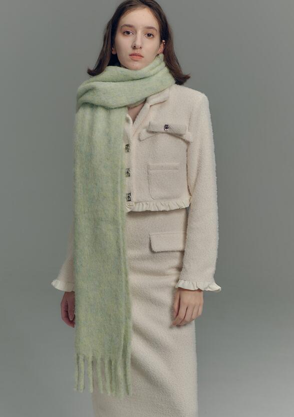 Cross-border scarf wholesale, e-commerce live streaming, supply chain, new 68 wool series, interlaced wool, single color pic 1