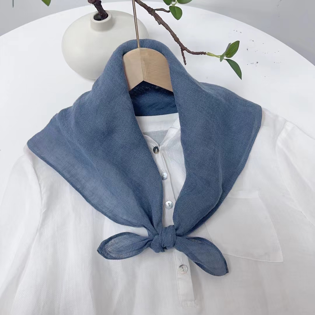 Export scarf wholesale, e-commerce live streaming, supply chain, 24 new styles of linen square scarves, thin style pic 8