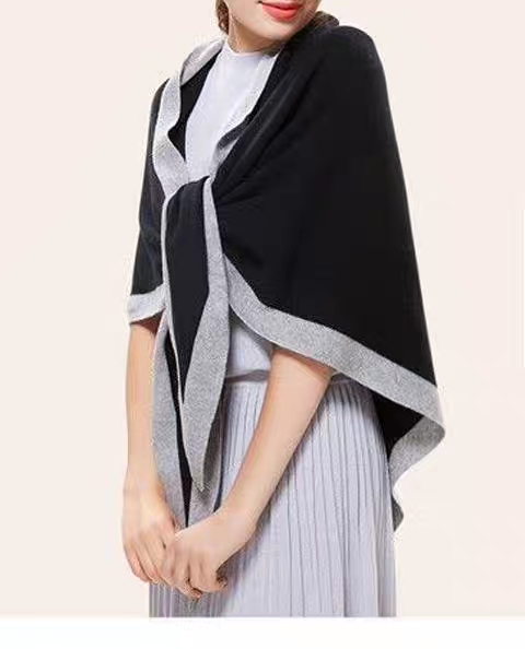 Cross-border scarf wholesale e-commerce live streaming, supply chain of shell-trimmed retro flower-patterned triangular scarves pic 6