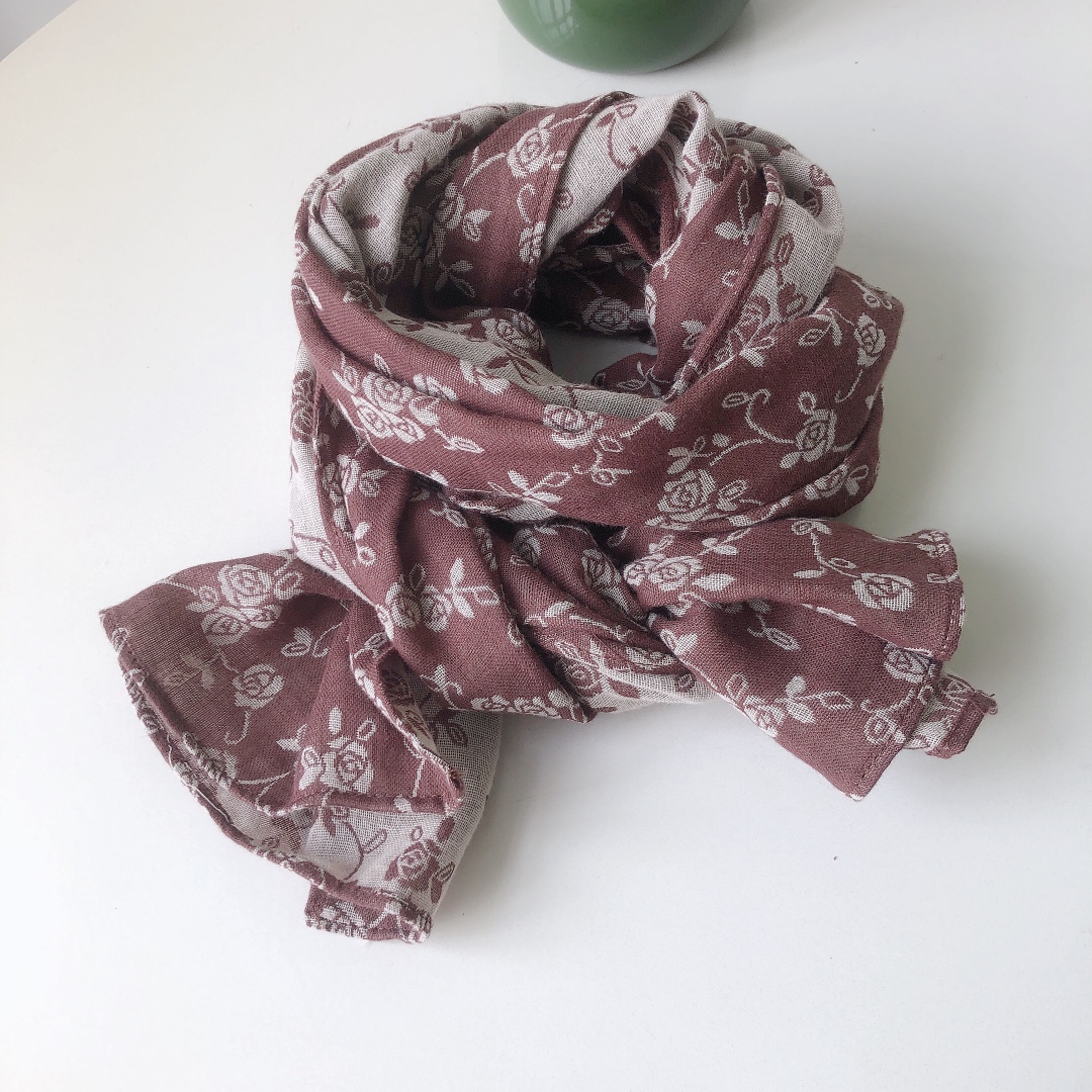 Wholesale of scarves, live-streaming e-commerce, supply of jacquard scarves, new artistic style scarves, linen scarves pic 6