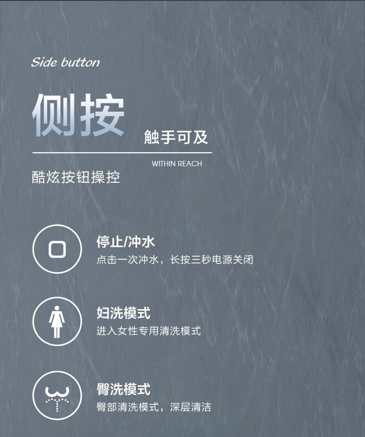 家用智能马桶座便器一体式无水压语音自动翻盖清洗烘干多功能详情13