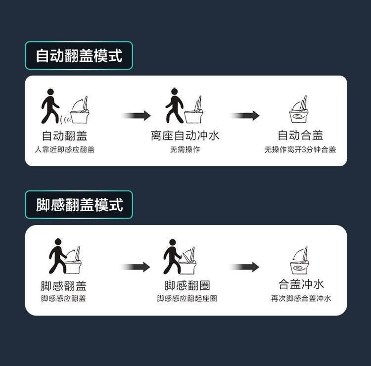 家用智能马桶座便器一体式无水压语音自动翻盖清洗烘干多功能详情9