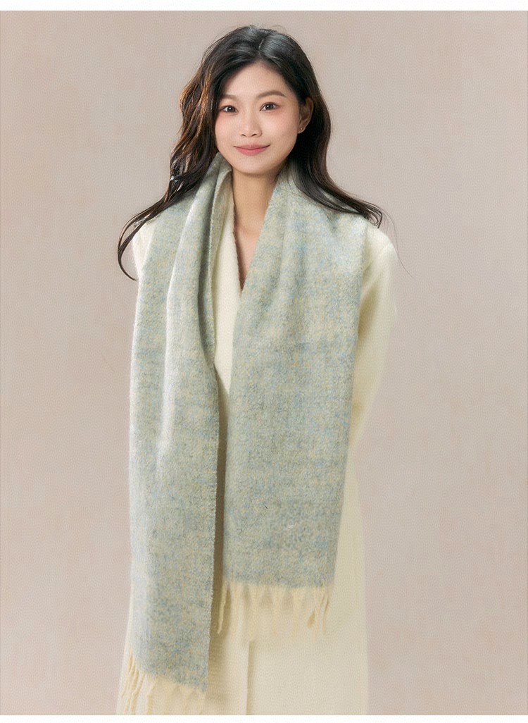 Wholesale of new vintage alpaca wool coarse beard scarves in stock for export, e-commerce live streaming supply chain pic 9