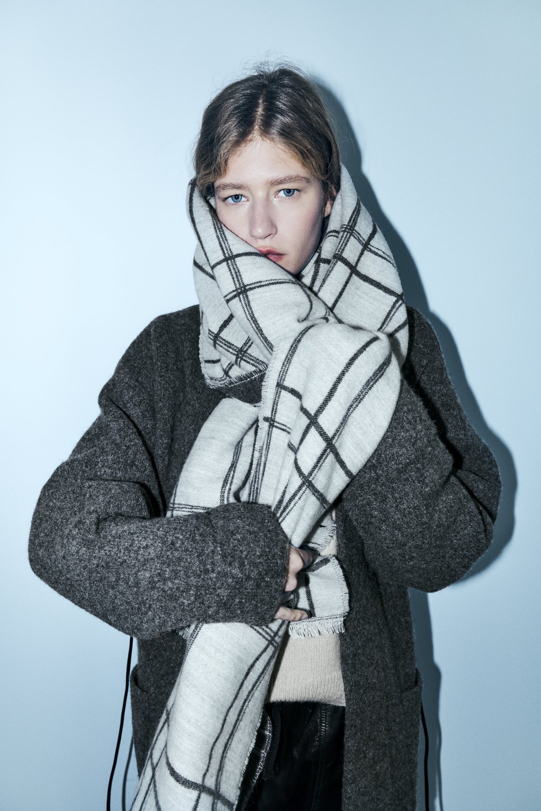 Cross-border scarf wholesale e-commerce live streaming supply chain, jacquard series in stock, double-sided checkered pic 2