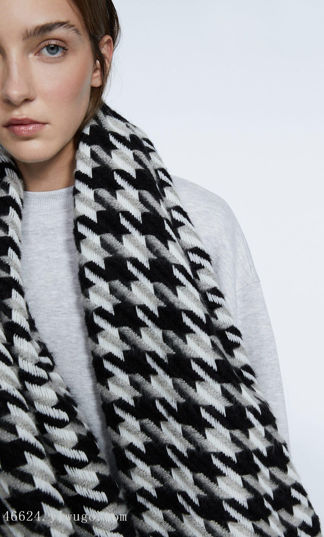 New in-stock cross-border scarves wholesale, e-commerce live streaming supply chain, European and American thousand bird pattern scarves, air conditioner shawls pic 9