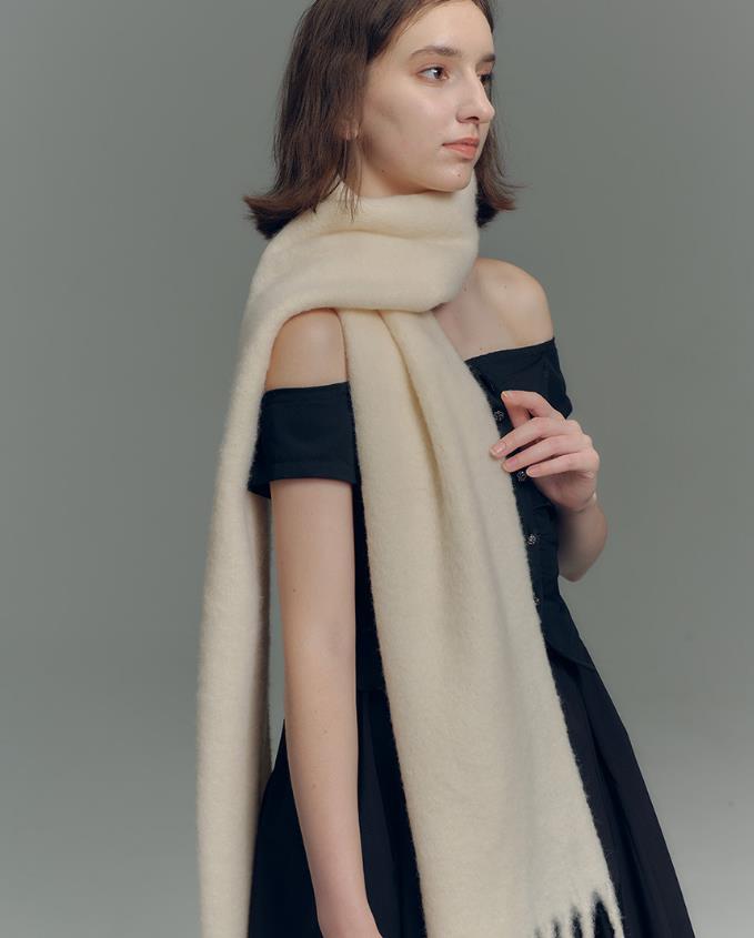 Cross-border scarf wholesale e-commerce live streaming supply chain new in stock 08 wool series, single color wool pic 3