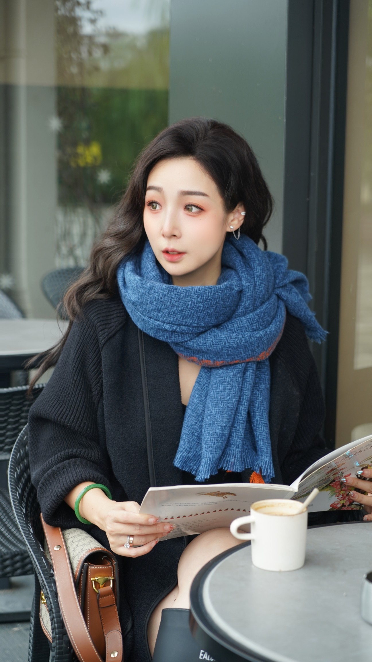 Cross-border scarf wholesale e-commerce, new 40-loop yarn series, frame and hidden grid, live streaming supply chain supply pic 3