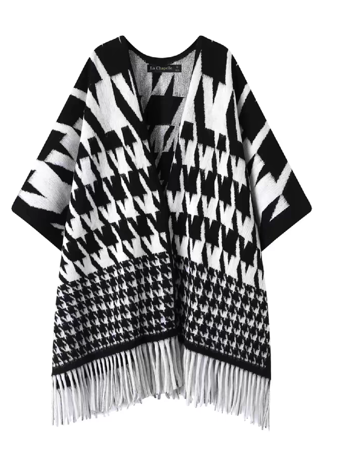 Cross-border scarf wholesale e-commerce live streaming supply chain, Thousand Bird pattern imitation cashmere split shawls pic 5