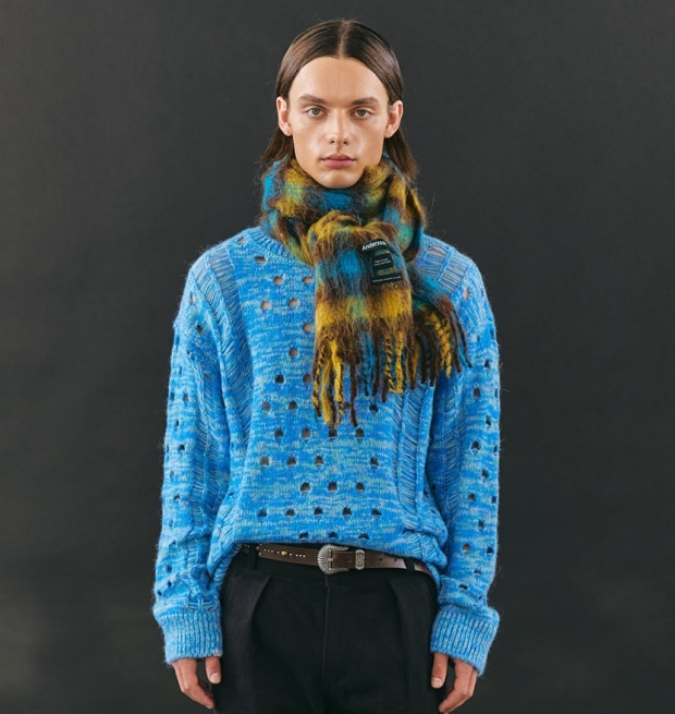 Cross-border scarf wholesale e-commerce live-streaming supply chain supply, Korean version small color checkered thick beard pic 8