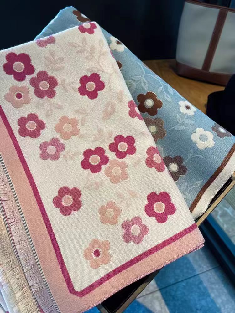 We offer wholesale scarves for e-commerce live-streaming, high-quality high-speed jacquard series with colorful small flowers, and supply chain services pic 5