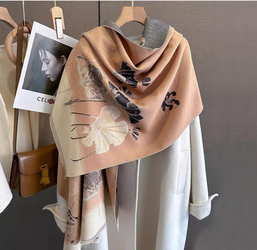 Cross-border scarf wholesale e-commerce live streaming supply chain 27 premium high-speed jacquard series lotus flower in stock pic 4